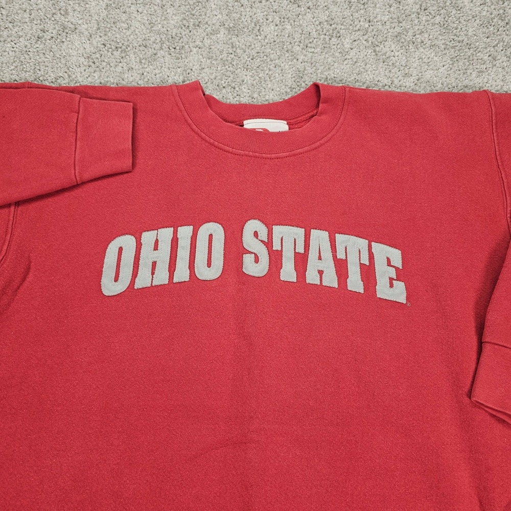 Vintage Ohio State Buckeyes Red Crewneck Sweatshirt College Medium